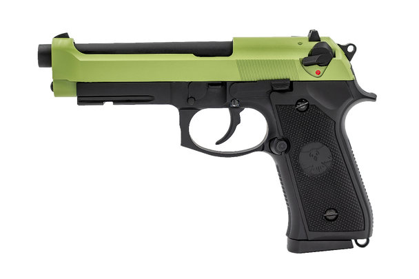 Raven R9 Replica M92 Gas Blowback Airsoft Pistol in Black & Green