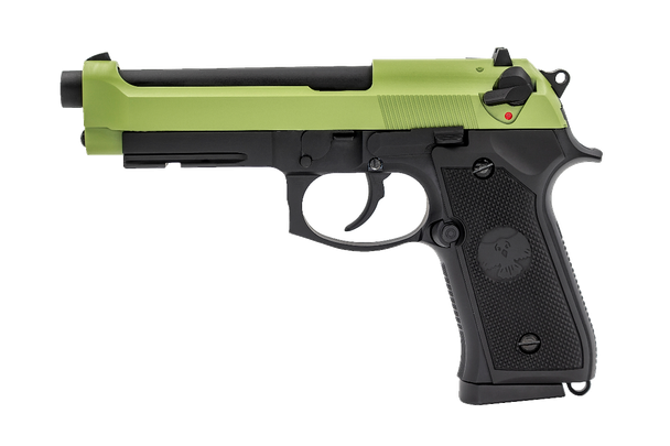 Raven R9 Replica M92 Gas Blowback Airsoft Pistol in Black & Green
