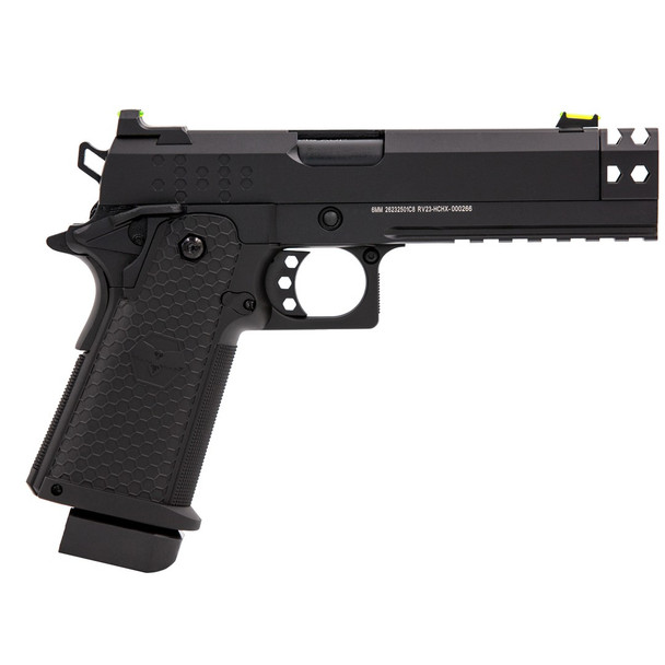Raven HEX-Comp Gas Blowback Airsoft Pistol in Black