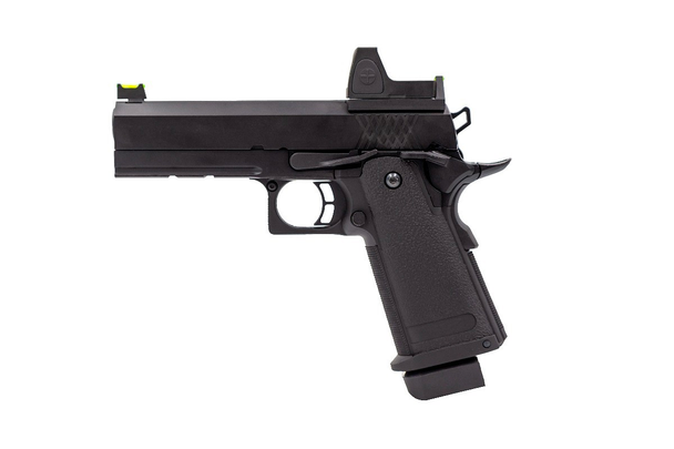 Raven Hi Capa 4.3 Gas Blowback Airsoft Pistol in Black with BDS Sight