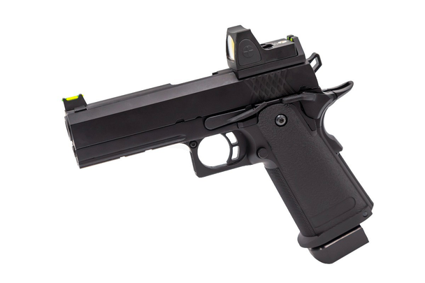 Raven Hi Capa 4.3 Gas Blowback Airsoft Pistol in Black with BDS Sight