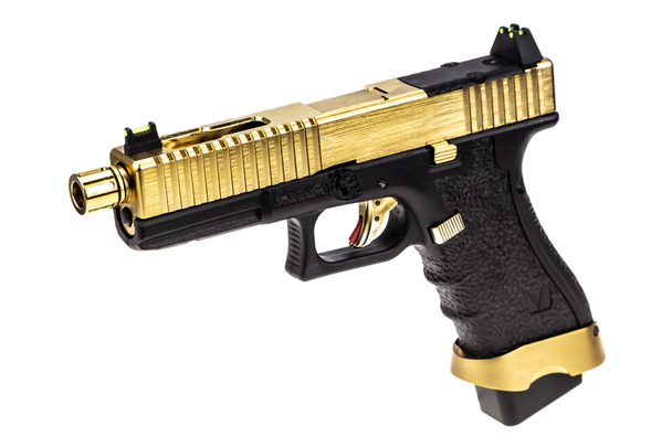 Vorsk EU17 Tactical Gas Blowback Airsoft Pistol in Gold
