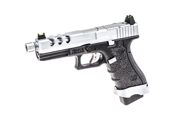 Vorsk EU17 Vented Gas Blowback Airsoft Pistol in Chrome