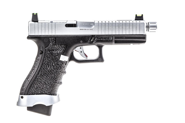 Vorsk EU17 Tactical Gas Blowback Airsoft Pistol in Chrome