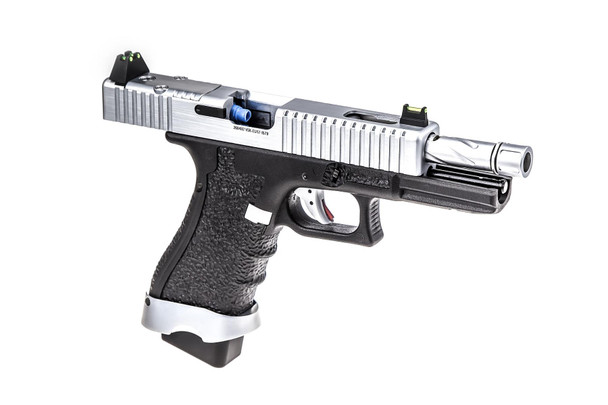 Vorsk EU17 Tactical Gas Blowback Airsoft Pistol in Chrome