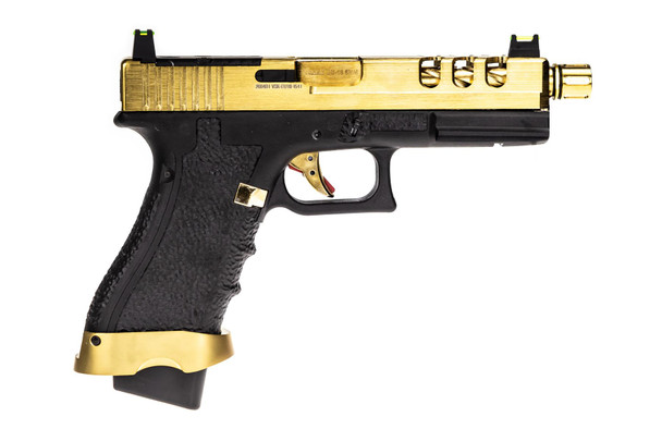 Vorsk EU18 Vented Gas Blowback Airsoft Pistol in Gold