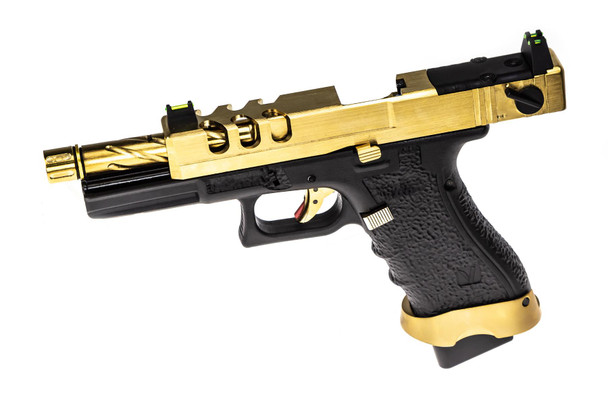 Vorsk EU18 Vented Gas Blowback Airsoft Pistol in Gold