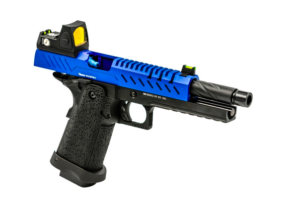Vorsk Hi-Capa 5.1 Gas Blowback Airsoft Pistol in Blue with BDS