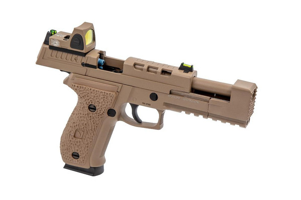 Vorsk VP26X GBB Airsoft Pistol with BDS Red Dot Sight - Tan