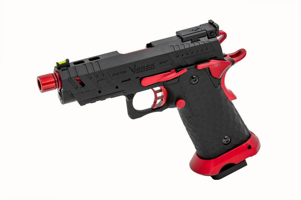 Vorsk CS Hi Capa Vengeance Compact Gas Blowback Airsoft Pistol in Red & Black