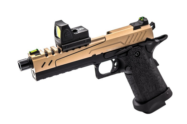 Vorsk Hi-Capa 5.1 Gas Blowback Airsoft Pistol in Tan With BDS Sight
