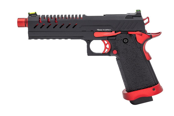 Vorsk Hi-Capa 5.1 Red Match GBB Airsoft Pistol in Black & Red