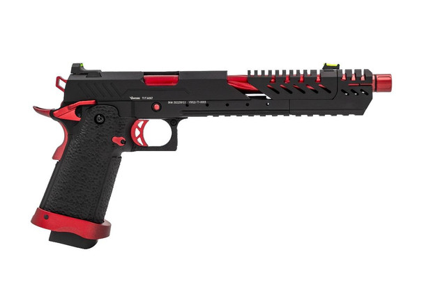 Vorsk Hi Capa TITAN 7 GBB Red Match Pistol in Black & Red