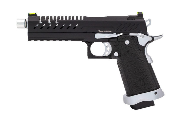Vorsk Hi-Capa 5.1 GBB Airsoft Pistol in Black & Chrome