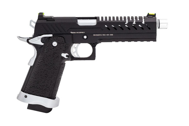 Vorsk Hi-Capa 5.1 GBB Airsoft Pistol in Black & Chrome