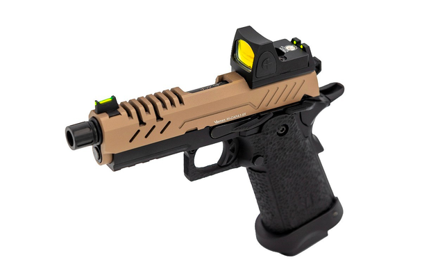 Vorsk CS Hi-Capa 3.8” Vengeance GBB Pistol with BDS - Tan and Black