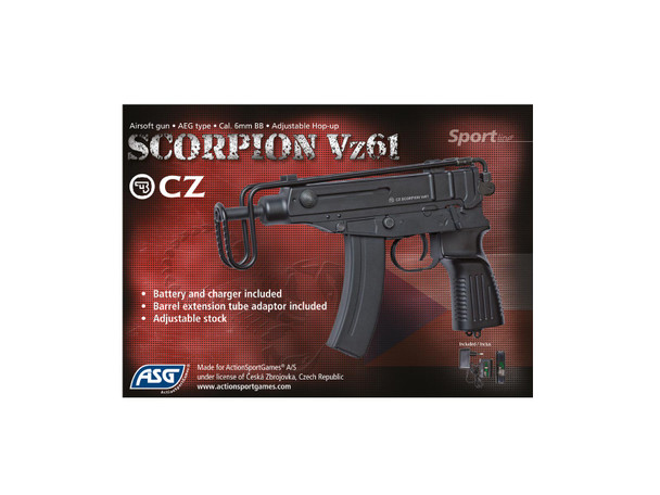 ASG - CZ SCORPION Vz61 AEG Pistol in Black (16529)