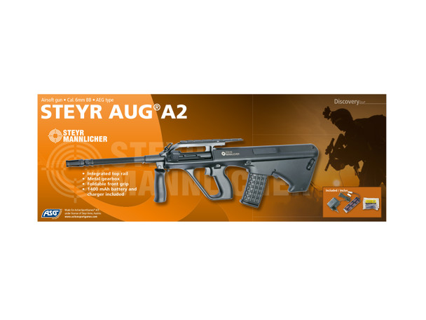 ASG Steyr AUG A2 Electric Airsoft Rifle in Tactical Black