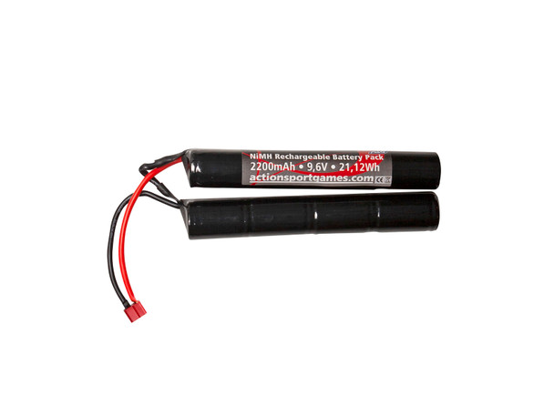 ASG 9.6V 2200mAh NiMH Airsoft Rechargeable Battery with T-plug/Deans Connector