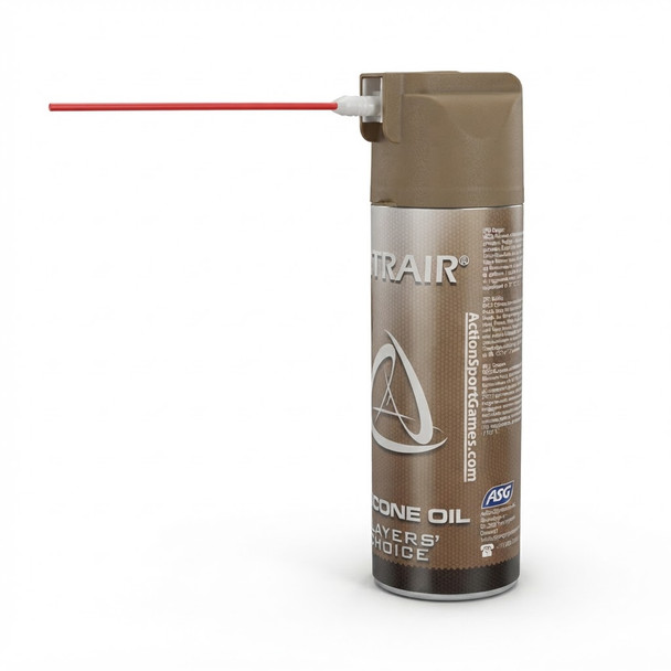 ASG - ULTRAIR Airsoft Silicone Oil Spray 220ml, close-up side view with nozzle extended.