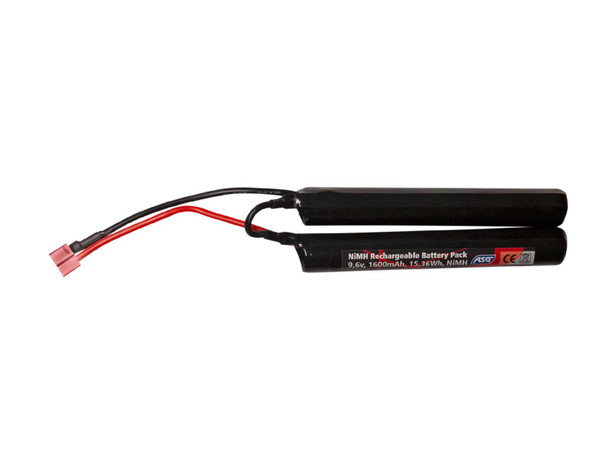 ASG Airsoft Rechargeable Battery - 9.6V 1600mAh NiMH with Deans T-plug Connector