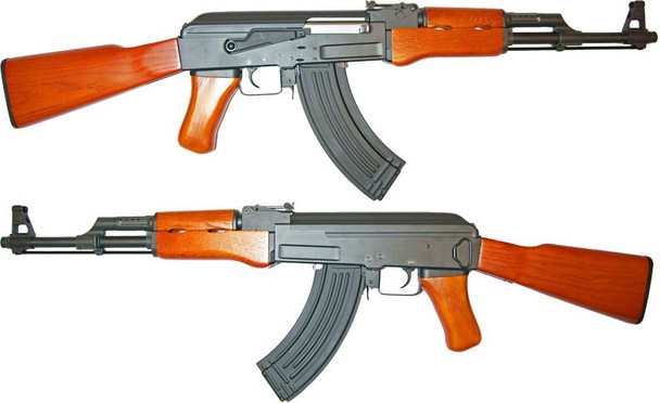 Cyma CM042M AK47 Full Metal AEG Airsoft Rifle in Wood/Black