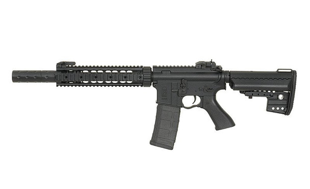 CYMA CM070 - MK18 Airsoft Rifle with Built in Silencer in Black