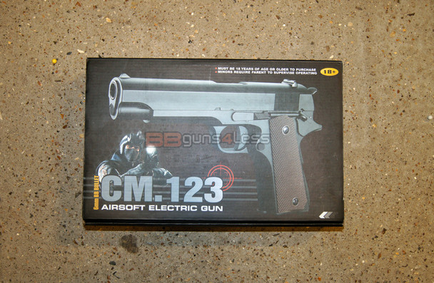Cyma CM123 AEP M1911 Electric Airsoft Pistol AEP in Blue