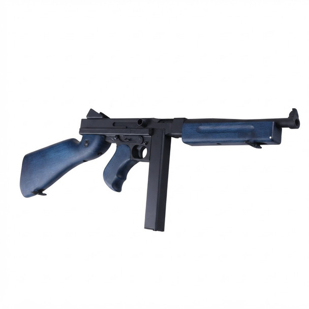 Snow Wolf M1A1 Thompson AEG Rifle in Blue (SW-05), right-side profile on a white background