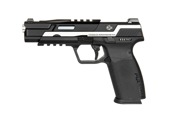 G&G Armament Piranha TR GBB Pistol in Black/Silver