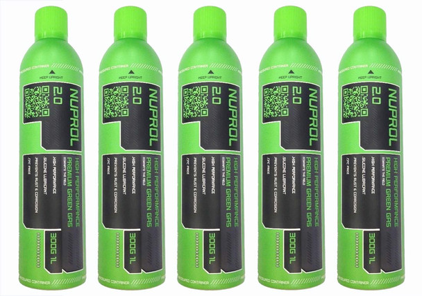 NUPROL 2.0 Airsoft Green Gas (5 Cans)