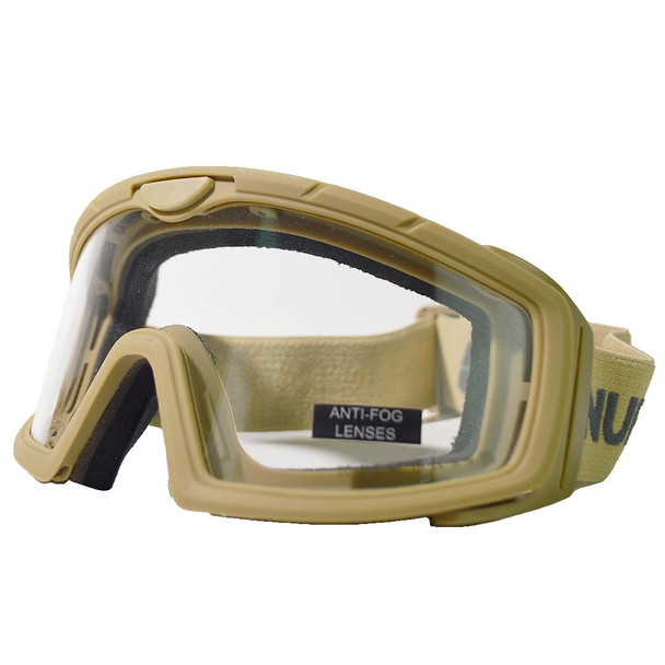 Nuprol Anti Fog Battle Visor Airsoft Safety Goggles in Desert Tan