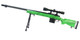 Well MB4405 Custom VSR10 Airsoft Sniper Rifle with Fully Adjustable Stock in Two-Tone Green
