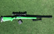 Well MB4405 Custom VSR10 Airsoft Sniper Rifle with Fully Adjustable Stock in Two-Tone Green