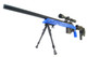 Well MB4413 Elite Airsoft Sniper Rifle with Fully Adjustable stock in Two-Tone Blue