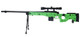 WELL MB4403 Spring-Powered Airsoft Sniper Rifle with Folding Stock in Radioactive Green