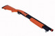 Double Eagle M58A M500 Pump Action Airsoft Shotgun with Full Stock in Orange