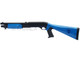 Double Eagle M56A Tri Shot Pump Action Airsoft Shotgun in Blue/Black