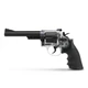 Blackviper M-19 Gas Airsoft Revolver 6" Barrel, right-side profile with textured black grip on white