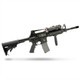 Rear left profile of the Classic Army Armalite M15A4 R.I.S Airsoft Rifle detailing the stock and receiver.