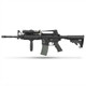 Classic Army Armalite M15A4 R.I.S Airsoft Rifle shown from the side with an attached vertical grip and rail laser.
