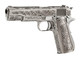WE 1911 Floral Engraved ‘Mehico Druglord’ Gas Blowback Airsoft Pistol in Silver