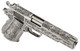 WE 1911 Floral Engraved ‘Mehico Druglord’ Gas Blowback Airsoft Pistol in Silver