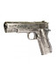 WE 1911 Floral Engraved ‘Mehico Druglord’ Gas Blowback Airsoft Pistol in Silver