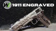 WE 1911 Floral Engraved ‘Mehico Druglord’ Gas Blowback Airsoft Pistol in Silver