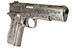 WE 1911 Floral Engraved ‘Mehico Druglord’ Gas Blowback Airsoft Pistol in Silver