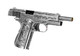 WE 1911 Floral Engraved ‘Mehico Druglord’ Gas Blowback Airsoft Pistol in Silver