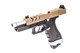 Vorsk EU17 Tactical Gas Blowback Airsoft Pistol with Desert Tan Top Slide