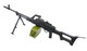 A&K PKM Airsoft Rifle with Drum Magazine in Tactical Black