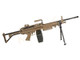 A&K M249 MKI Airsoft Gun with Skeleton Stock in Desert Tan